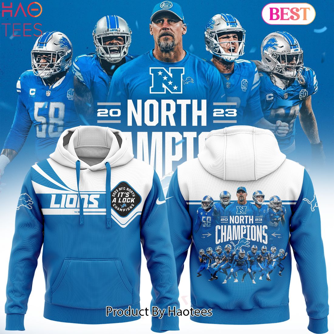 HOT TREND Limited Edition NFC North Champions 2023 Detroit Lions Hoodie