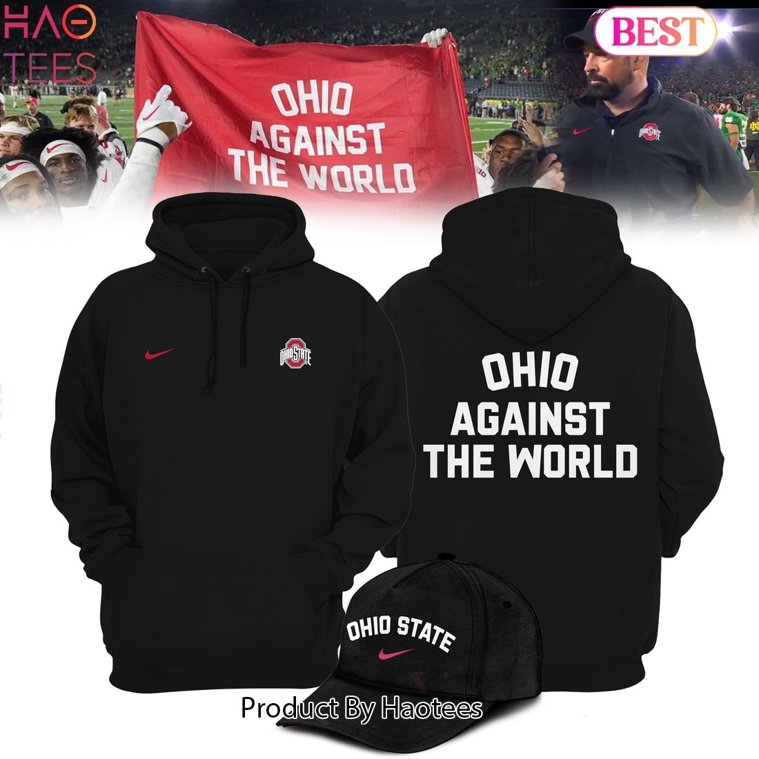 HOT TREND Ohio State Buckeyes Against The World Hoodie HOT TREND Ohio State Buckeyes Against The World Hoodie