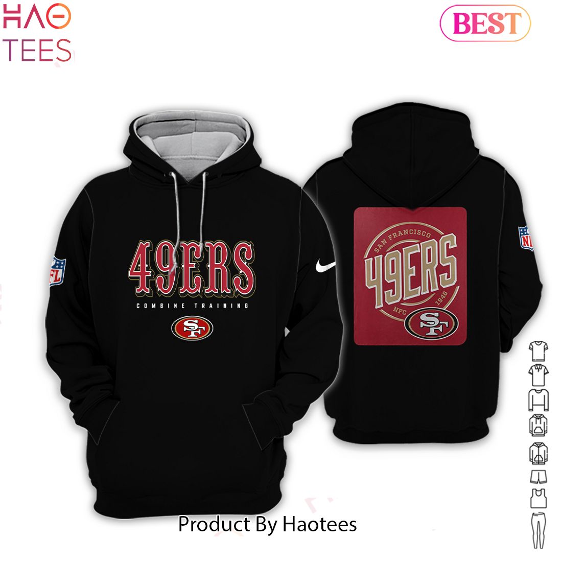 HOT TREND San Francisco 49ers All Over Printed Clothes Hoodie