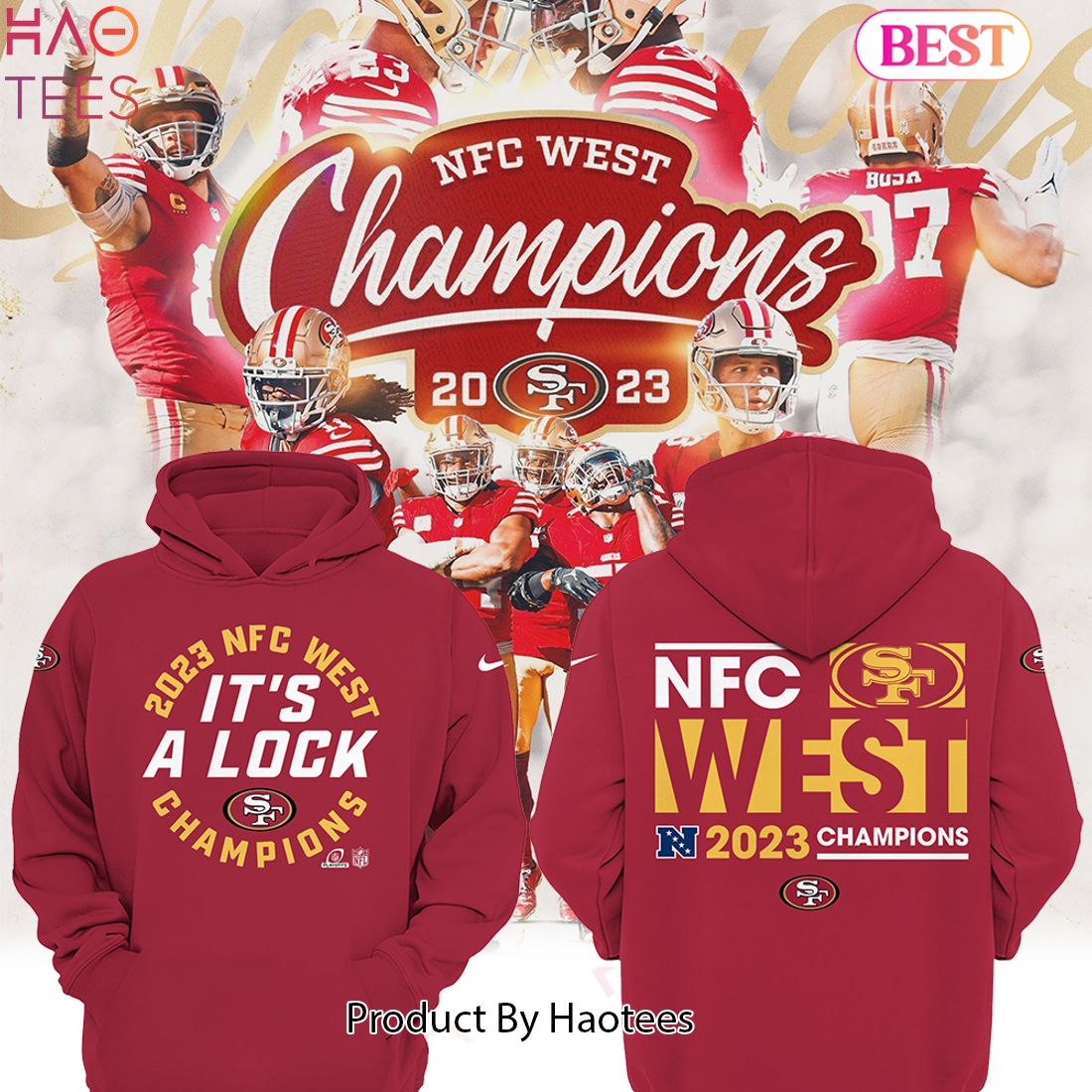 HOT TREND San Francisco 49ers NFC West Champions 2023 Hoodie