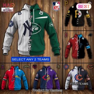 MLB x NFL Special Design Collection Select Any 2 Teams to Mix and Match! Hoodie, T-Shirt, Zip Hoodie, Sweatshirt