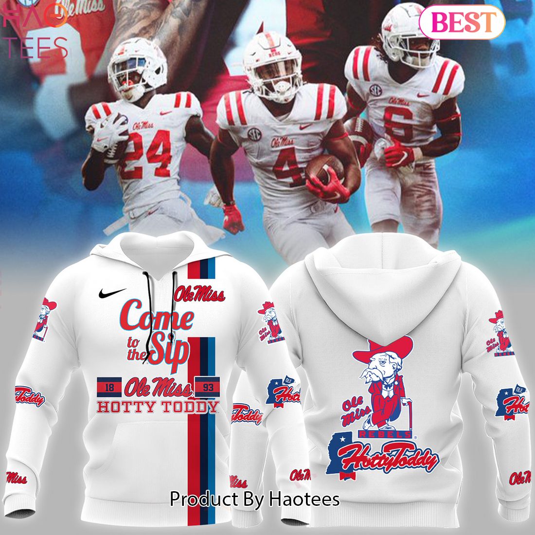 NEW Hotty Toddy Ole Miss Rebels Football Champions Hoodie