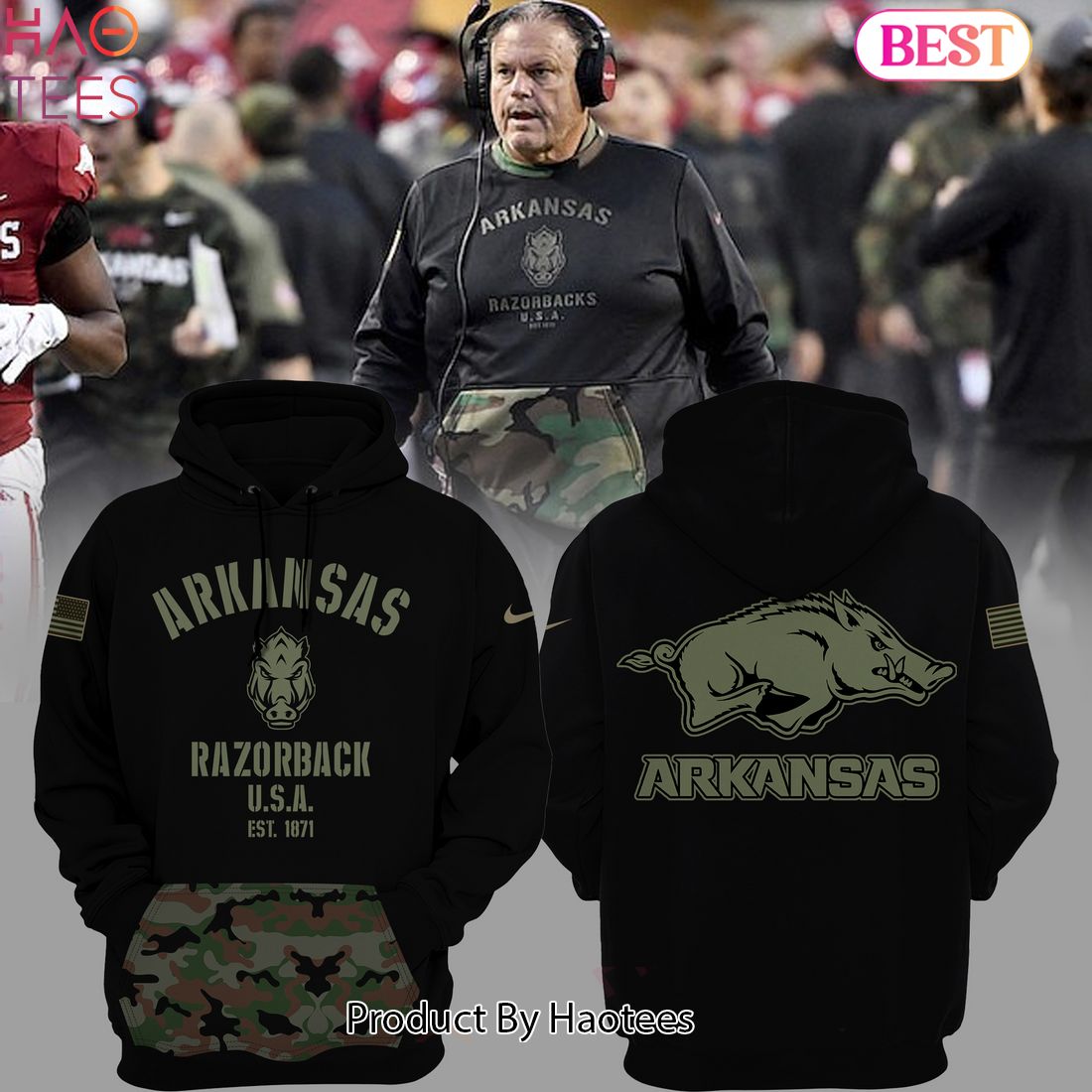 NEW Limited Edition Veterans Arkansas Razorbacks Hoodie