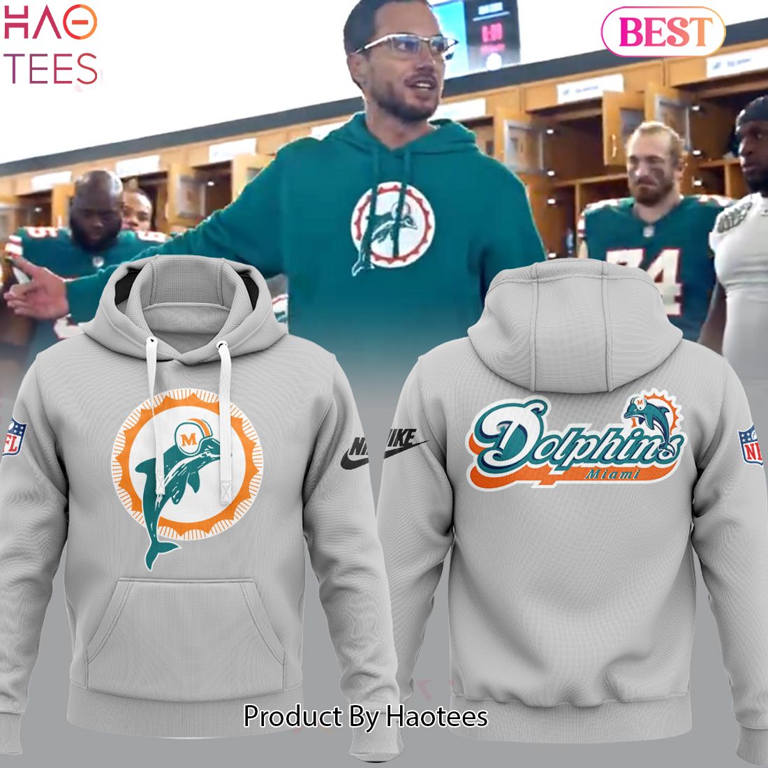 Miami dolphins throwback discount sweatshirt