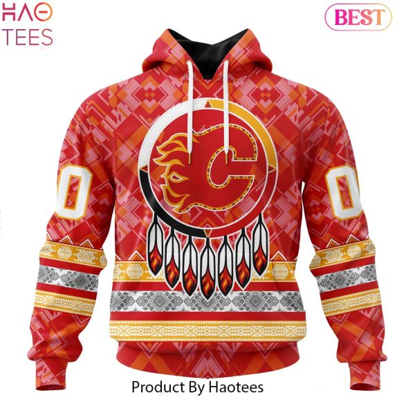 NEW NHL Calgary Flames Special Design With Native Pattern Hoodie