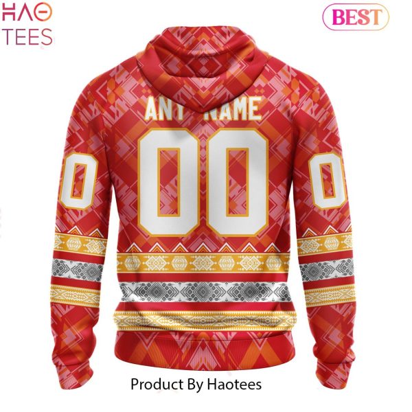 NEW NHL Calgary Flames Special Design With Native Pattern Hoodie