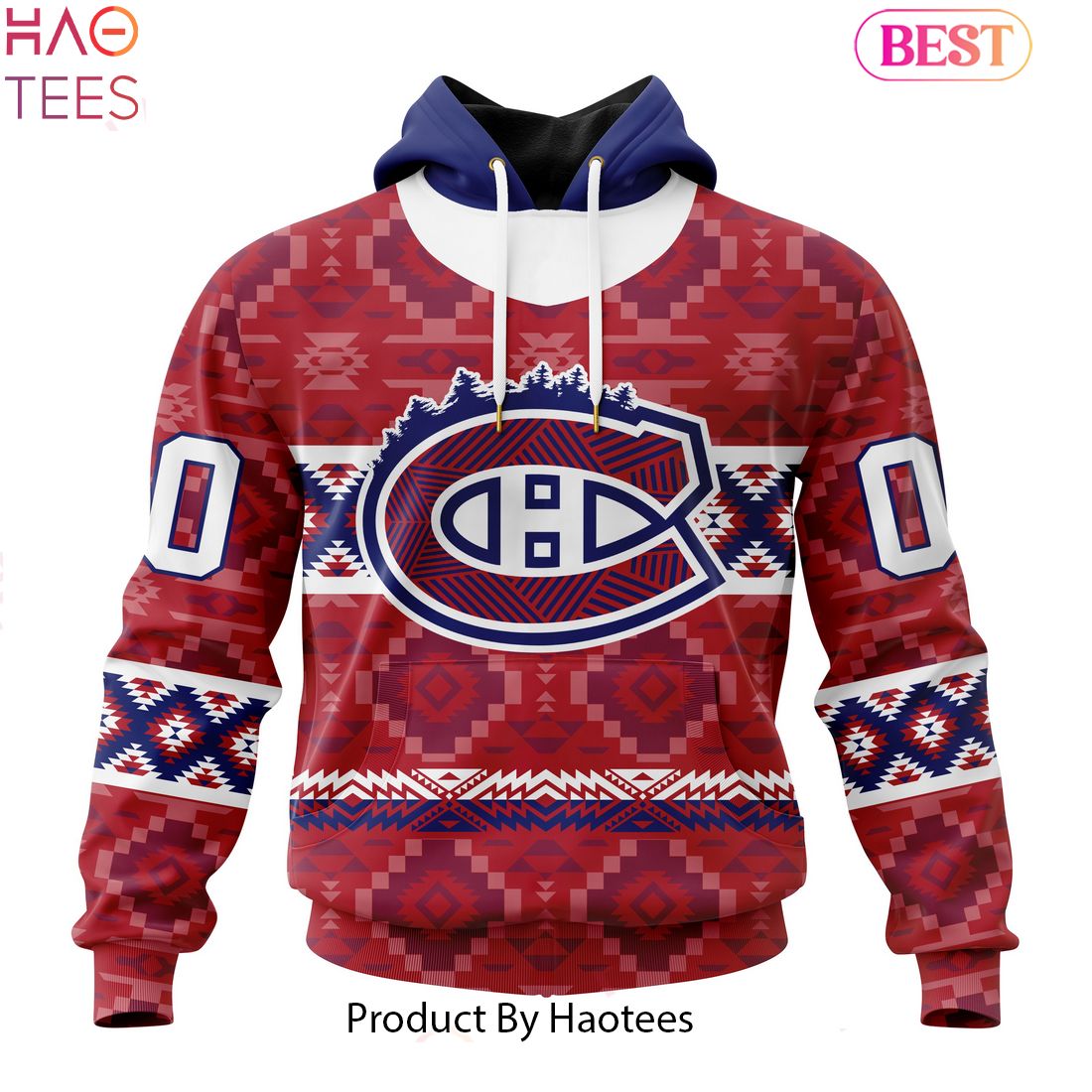 NEW NHL Montreal Canadiens Special Design With Native Pattern Hoodie NEW NHL Montreal Canadiens Special Design With Native Pattern Hoodie