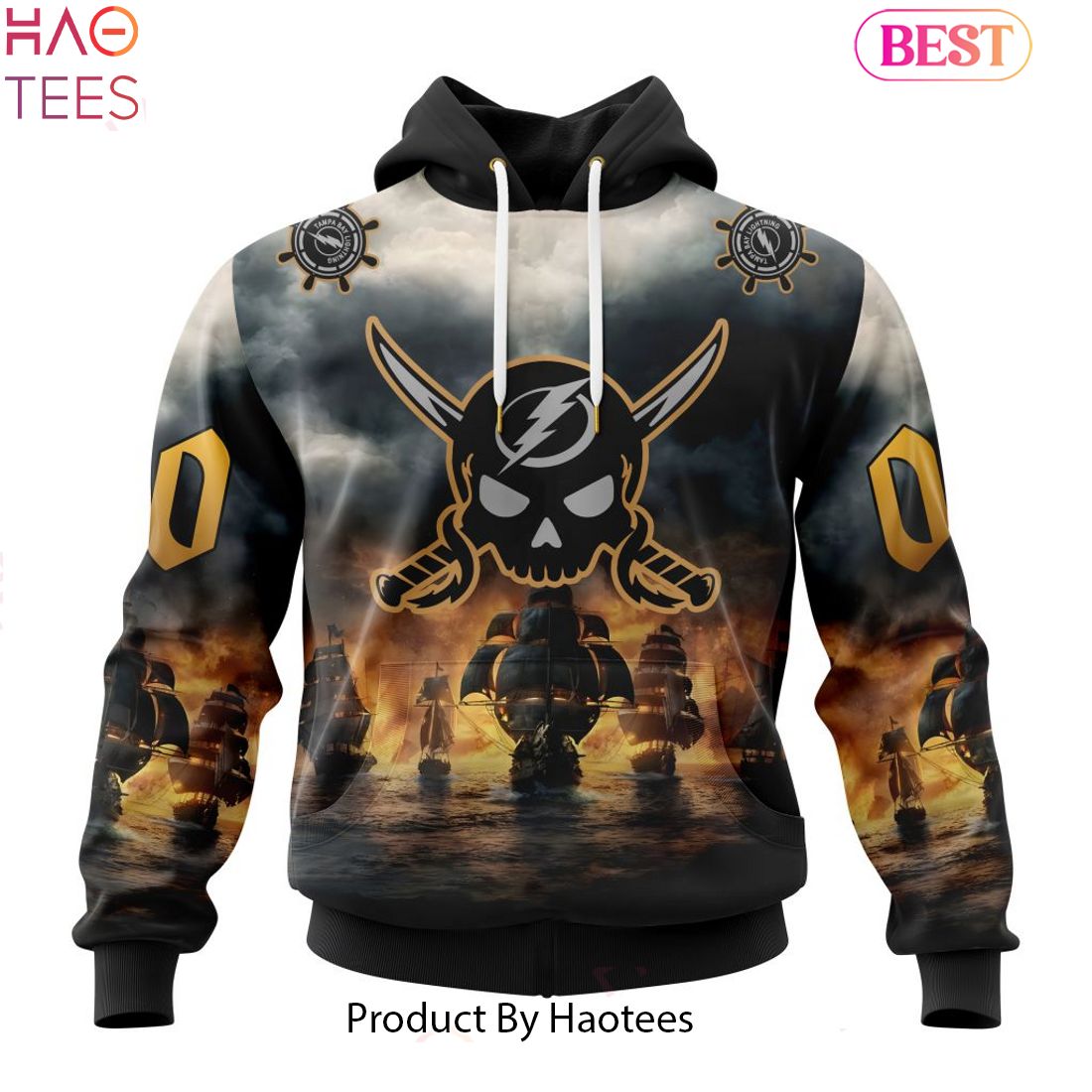 NEW NHL Tampa Bay Lightning Special Gasparilla Design Hoodie
