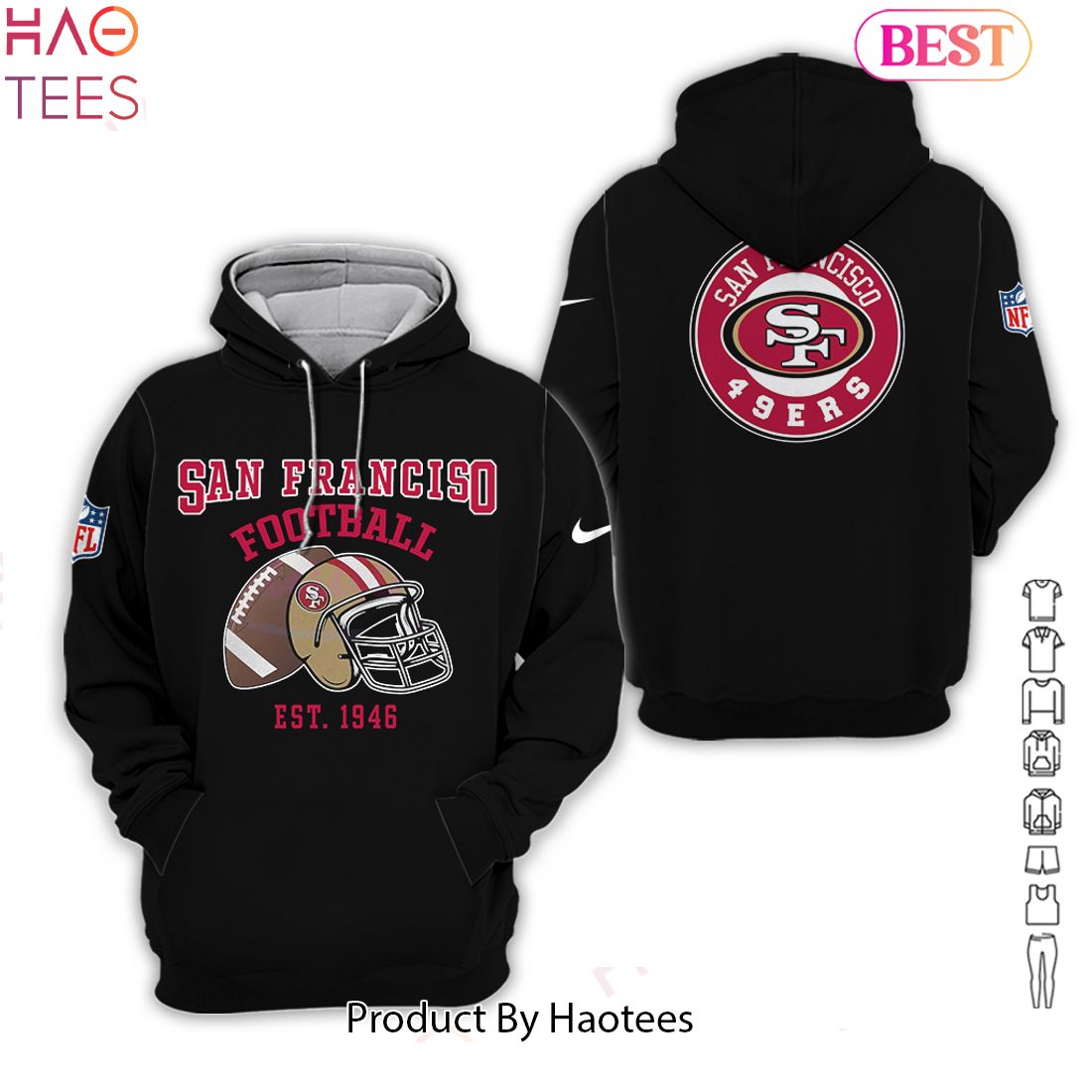 NEW San Francisco 49ers All Over Printed Clothes Hoodie Limited Edition NEW San Francisco 49ers All Over Printed Clothes Hoodie Limited Edition