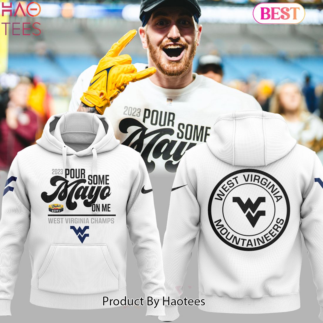NEW West Virginia football Dukes?s MAYO Bowl Champions Hoodie