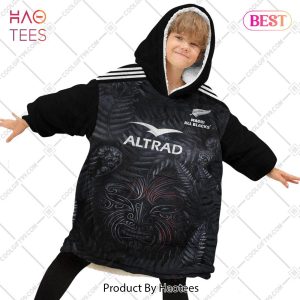 New Zealand Rugby Maori All Black Flanket, Blanket Hoodie, Snuggie