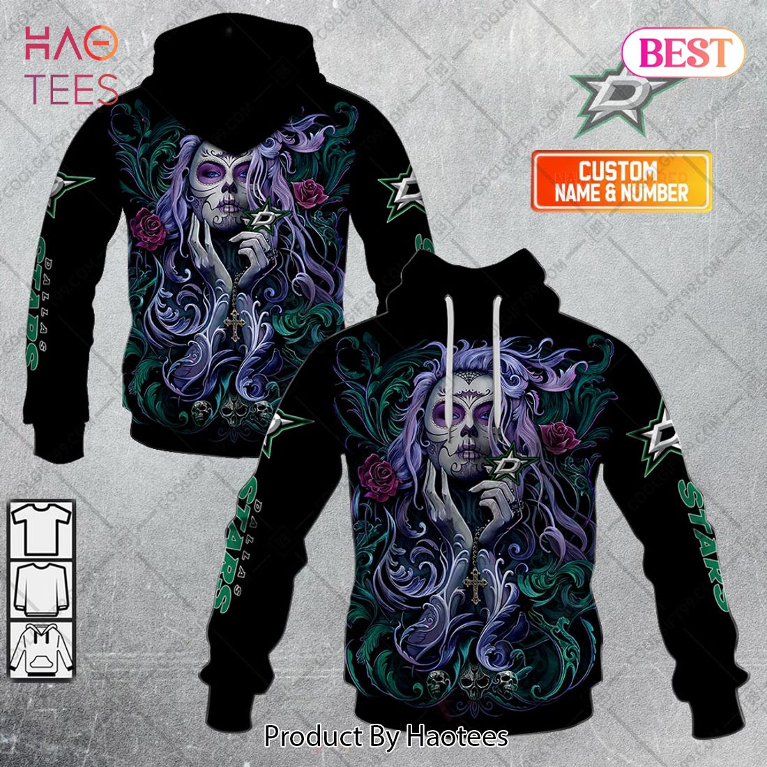 NHL Dallas Stars Tattoo Girl Artwork 2023 Hoodie, T-Shirt, Zip Hoodie, Sweatshirt