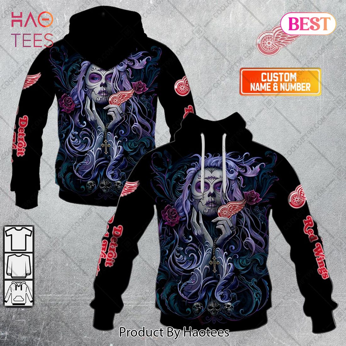 NHL Detroit Red Wings Tattoo Girl Artwork 2023 Hoodie, T-Shirt, Zip Hoodie, Sweatshirt