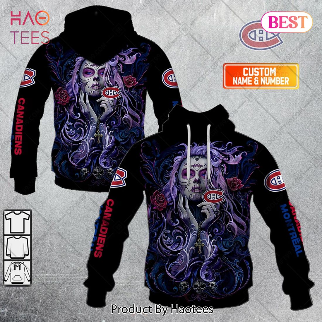 NHL Montreal Canadiens Tattoo Girl Artwork 2023 Hoodie, T-Shirt, Zip Hoodie, Sweatshirt
