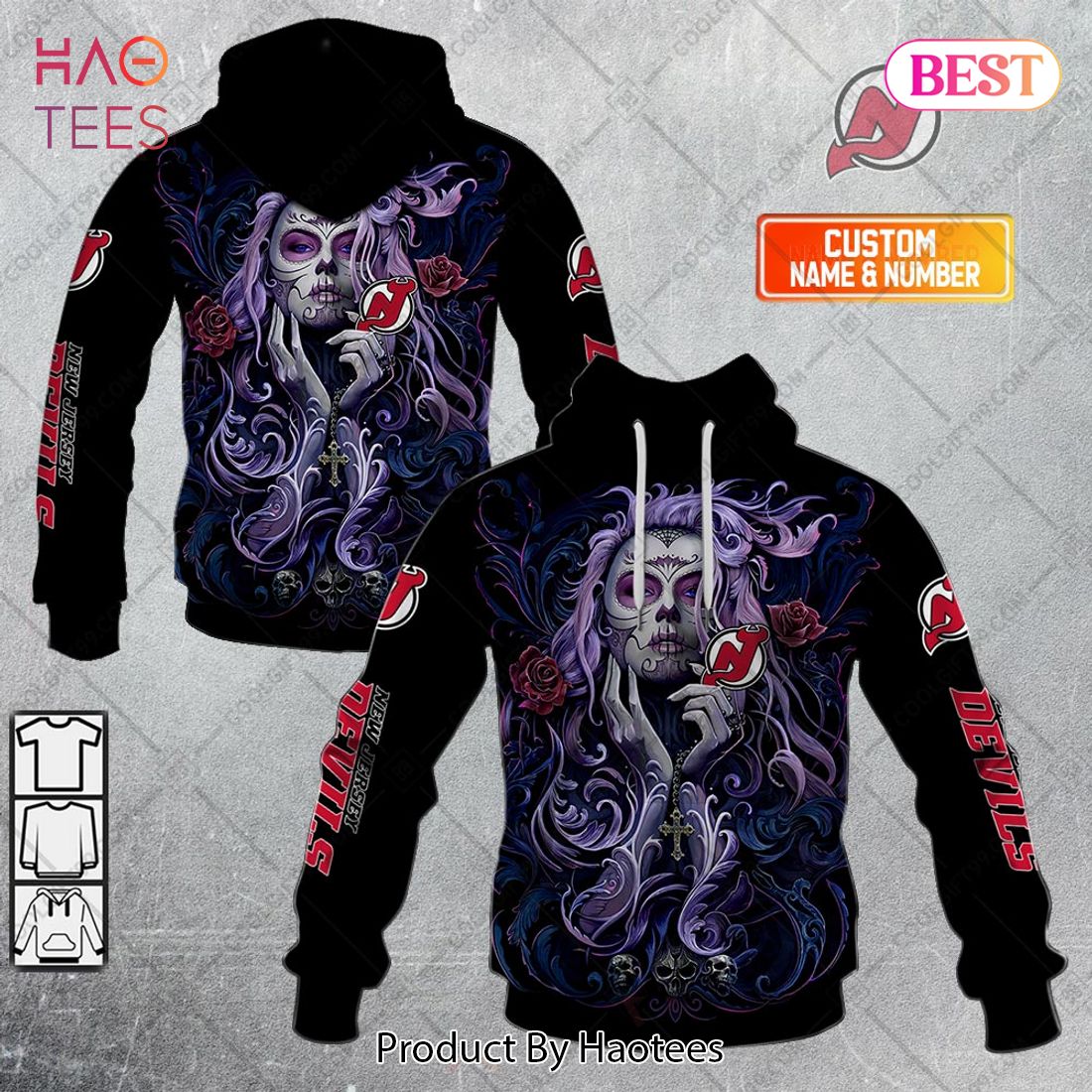 NHL New Jersey Devils Tattoo Girl Artwork 2023 Hoodie, T-Shirt, Zip Hoodie, Sweatshirt