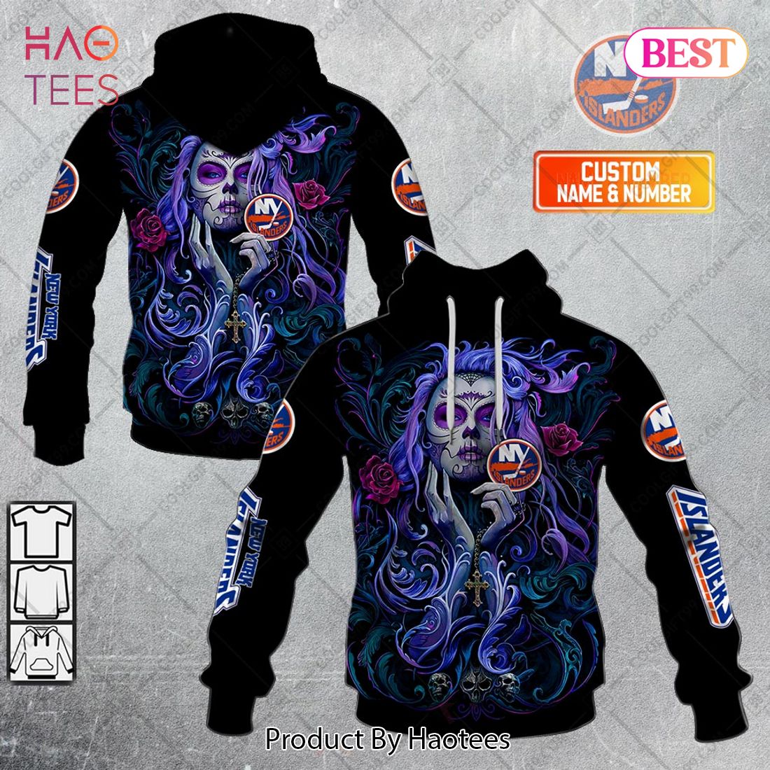 NHL New York Islanders Tattoo Girl Artwork 2023 Hoodie, T-Shirt, Zip Hoodie, Sweatshirt
