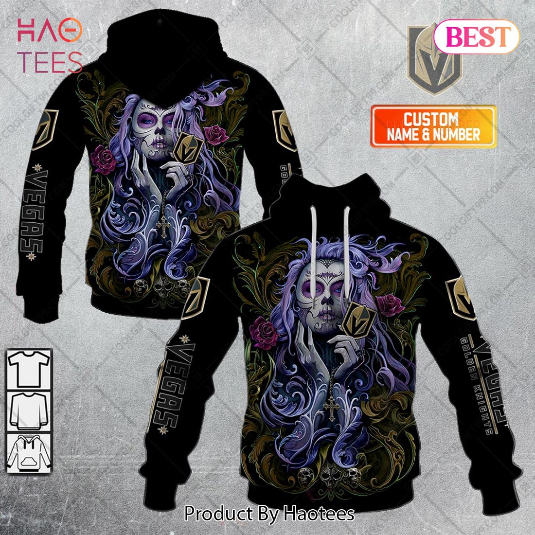 NHL Vegas Golden Knights Tattoo Girl Artwork 2023 Hoodie, T-Shirt, Zip Hoodie, Sweatshirt