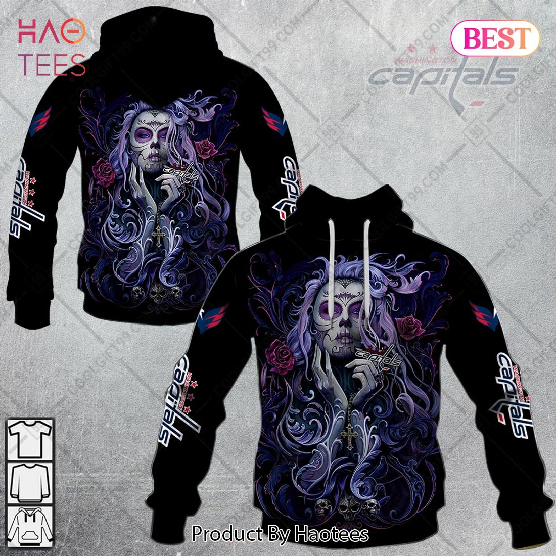 NHL Washington Capitals Tattoo Girl Artwork 2023 Hoodie, T-Shirt, Zip Hoodie, Sweatshirt