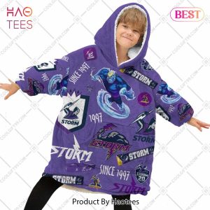 NRL Melbourne Storm Season logo Flanket, Blanket Hoodie, Snuggie