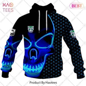 NRL New Zealand Warriors Neon Skull 3D Design Hoodie, T-Shirt, Zip Hoodie, Sweatshirt
