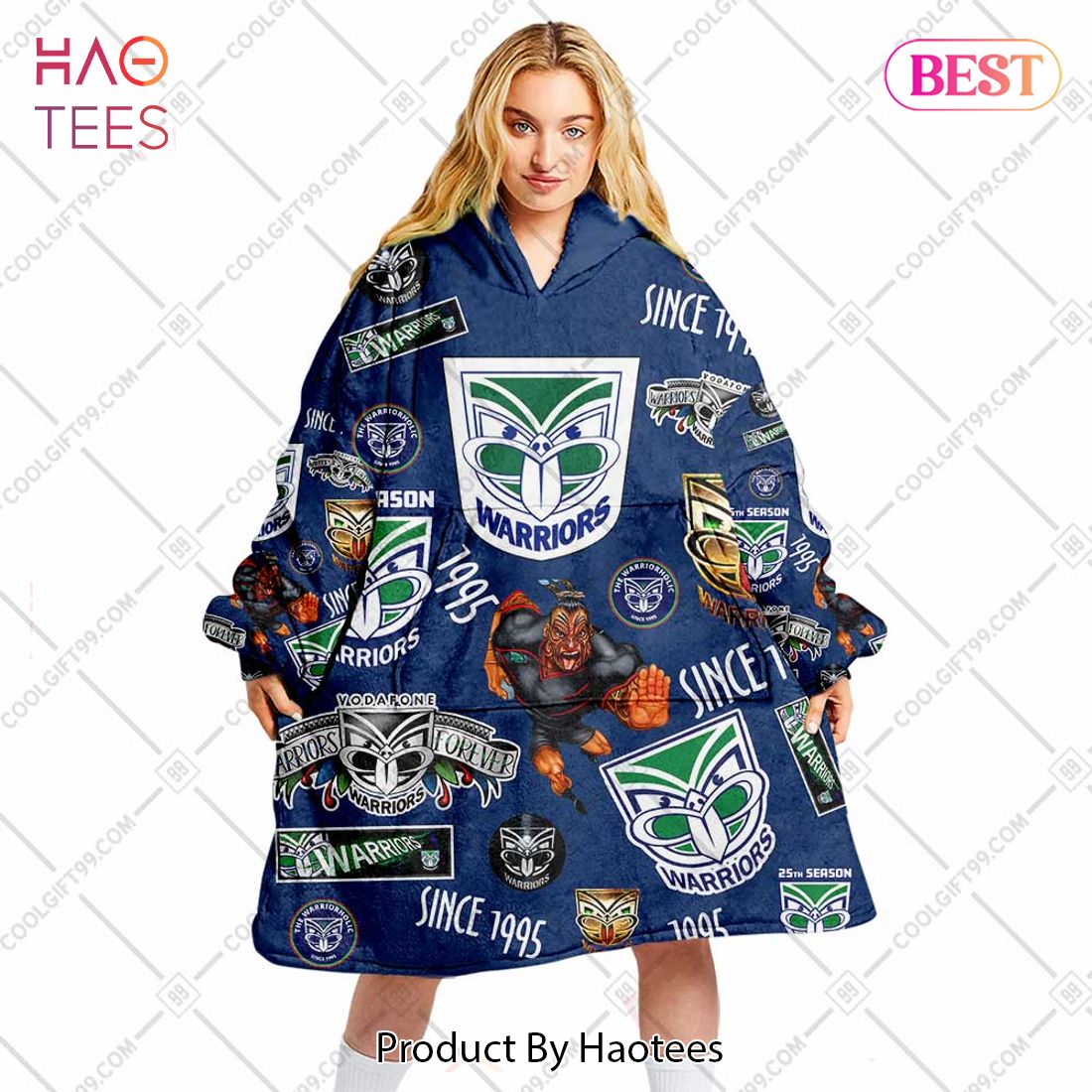 NRL New Zealand Warriors Season logo Flanket, Blanket Hoodie, Snuggie