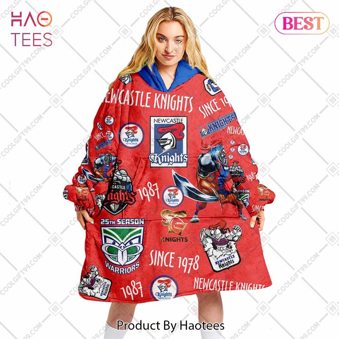 NRL Newcastle Knights Season logo Flanket, Blanket Hoodie, Snuggie