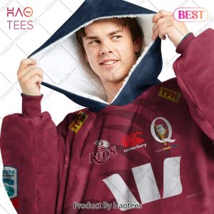 Personalized 2023 Super Rugby Pacific Home Jersey Queensland Reds Flanket, Blanket Hoodie, Snuggie