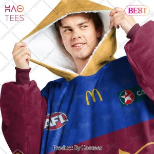 Personalized AFL Brisbane Lions Guernsey 2023 Style Flanket, Blanket Hoodie, Snuggie