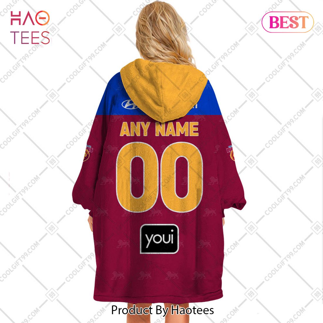 Personalized AFL Brisbane Lions Guernsey 2023 Style Flanket, Blanket Hoodie, Snuggie Personalized AFL Brisbane Lions Guernsey 2023 Style Flanket, Blanket Hoodie, Snuggie