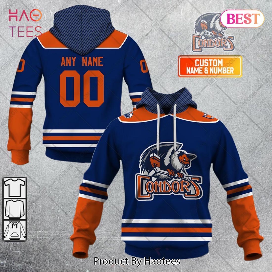 Personalized AHL Bakersfield Condors Color jersey Style Hoodie, T-Shirt, Zip Hoodie, Sweatshirt