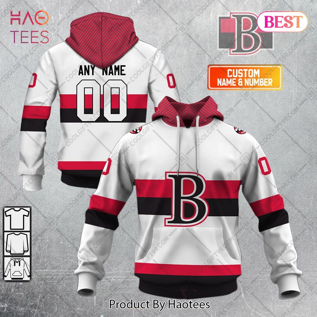 Personalized AHL Belleville Senators White jersey Style Hoodie, T-Shirt, Zip Hoodie, Sweatshirt
