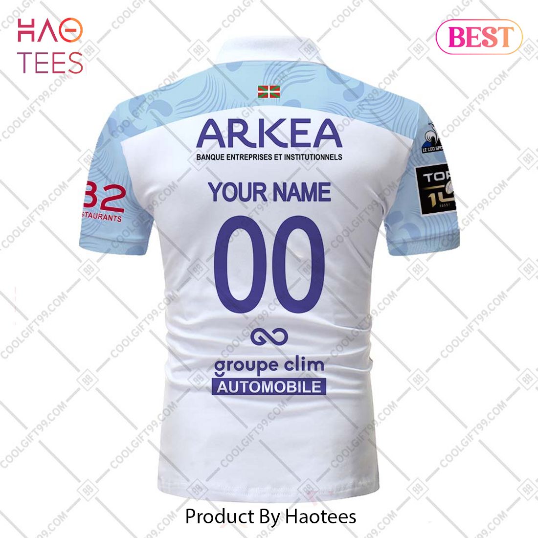 Maillot De Bain Homme Maillot Rugby Vintage AVIRON BAYONNAIS Canterbury L - Blanc, Sponsor Afflelou, Occasion Maillot Occasion Sport