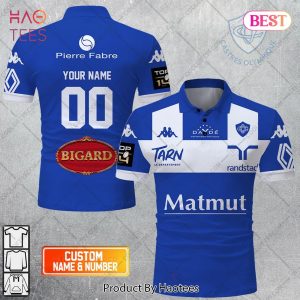 Personalized Castres Olympique Rugby 2023 Jersey Style Polo Shirt