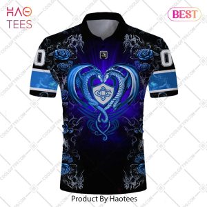 Personalized Castres Olympique Rugby Rose Dragons Design Polo Shirt