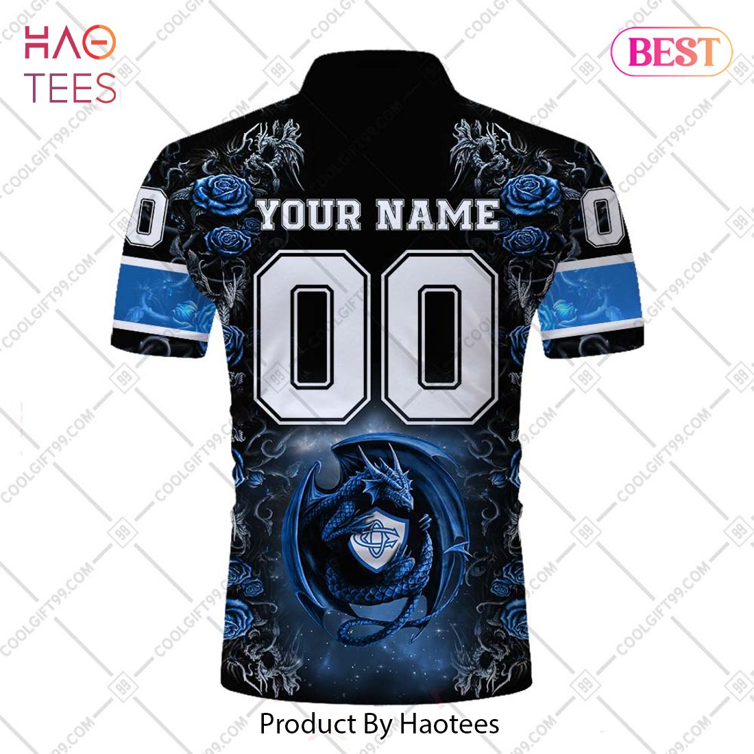 Personalized Castres Olympique Rugby Rose Dragons Design Polo Shirt Personalized Castres Olympique Rugby Rose Dragons Design Polo Shirt