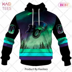Personalized CFL BC Lions Northern Lights Style Hoodie, T-Shirt, Zip Hoodie, Sweatshirt