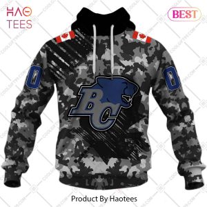 Personalized CFL BC Lions Special Camo Armed Forces Design Hoodie, T-Shirt, Zip Hoodie, Sweatshirt