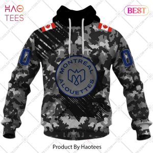 Personalized CFL Montreal Alouettes Special Camo Armed Forces Design Hoodie, T-Shirt, Zip Hoodie, Sweatshirt