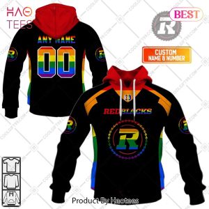 Personalized CFL Ottawa Redblacks Rainbow Logo Jersey Style Hoodie, T-Shirt, Zip Hoodie, Sweatshirt