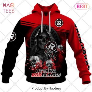 Personalized CFL Ottawa Redblacks Skull Death Art Hoodie, T-Shirt, Zip Hoodie, Sweatshirt