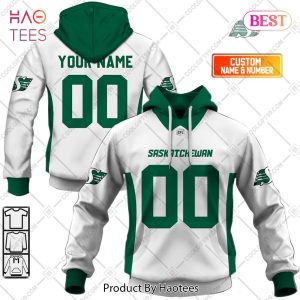 Personalized CFL Saskatchewan Roughriders Away Jersey Style Hoodie, T-Shirt, Zip Hoodie, Sweatshirt