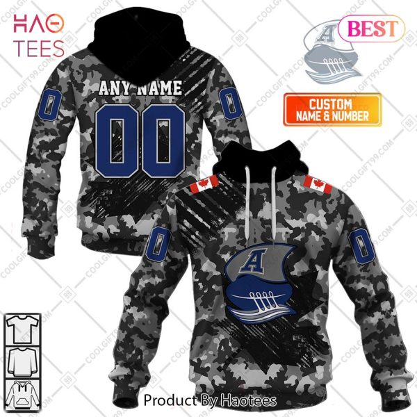 Personalized CFL Toronto Argonauts Special Camo Armed Forces Design Hoodie, T-Shirt, Zip Hoodie, Sweatshirt