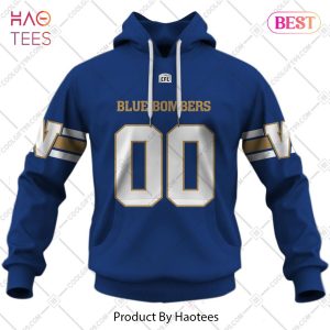 Personalized CFL Winnipeg Blue Bombers Home Jersey Style Hoodie, T-Shirt, Zip Hoodie, Sweatshirt