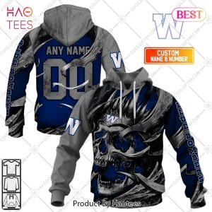 Personalized CFL Winnipeg Blue Bombers Metal Skull Hoodie, T-Shirt, Zip Hoodie, Sweatshirt