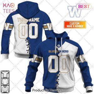 Personalized CFL Winnipeg Blue Bombers Mix Jersey Style Hoodie, T-Shirt, Zip Hoodie, Sweatshirt