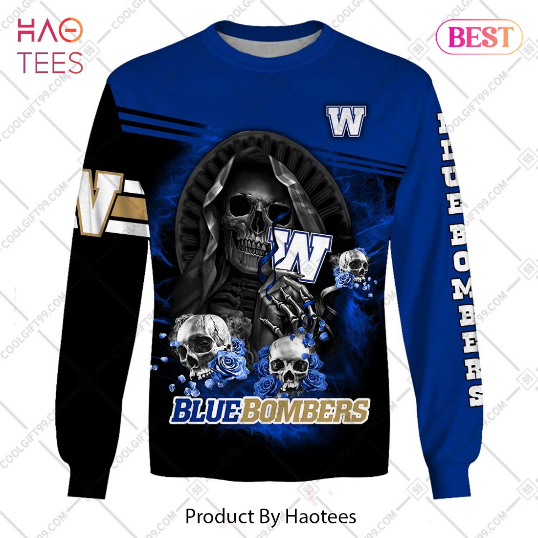 Personalized CFL Winnipeg Blue Bombers Skull Death Art Hoodie, T-Shirt, Zip Hoodie, Sweatshirt Personalized CFL Winnipeg Blue Bombers Skull Death Art Hoodie, T-Shirt, Zip Hoodie, Sweatshirt