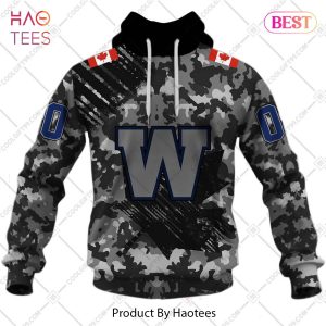 Personalized CFL Winnipeg Blue Bombers Special Camo Armed Forces Design Hoodie, T-Shirt, Zip Hoodie, Sweatshirt