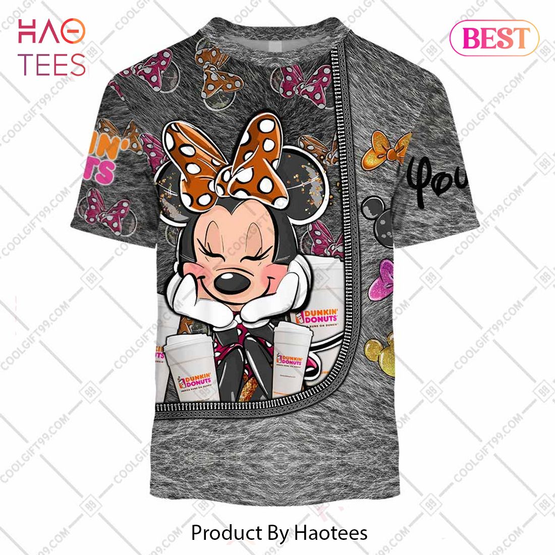 Personalized Dunkin Minnie Mouse Design Hoodie, T-Shirt, Zip Hoodie, Sweatshirt Personalized Dunkin Minnie Mouse Design Hoodie, T-Shirt, Zip Hoodie, Sweatshirt