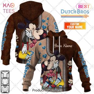 Personalized Dutch Bros Mickey And Minnie Design Hoodie, T-Shirt, Zip Hoodie, Sweatshirt