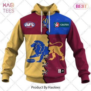 Personalized Guernsey Mix V2 AFL Brisbane Lions Hoodie, T-Shirt, Zip Hoodie, Sweatshirt